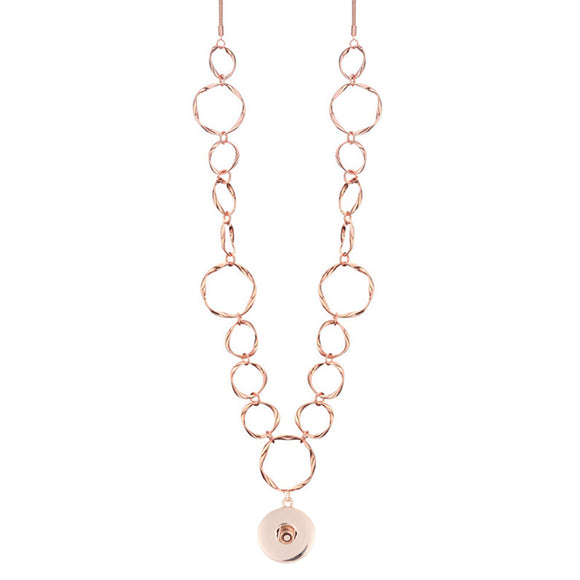 Necklace - Snap Jewelry - Rose Gold Khloe