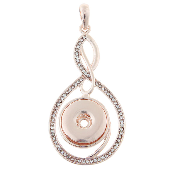 Necklace - Snap Jewelry - Rose Gold Keyla