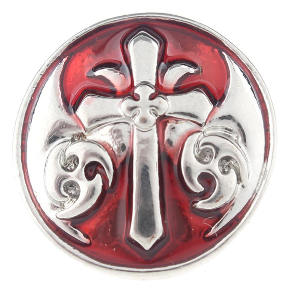 Snap - Cross with Wings Red