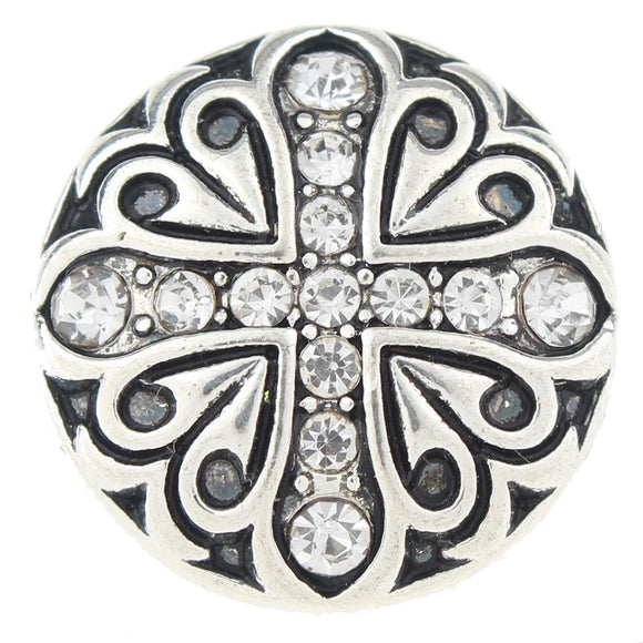 Snap - Clear Rhinestone Cross