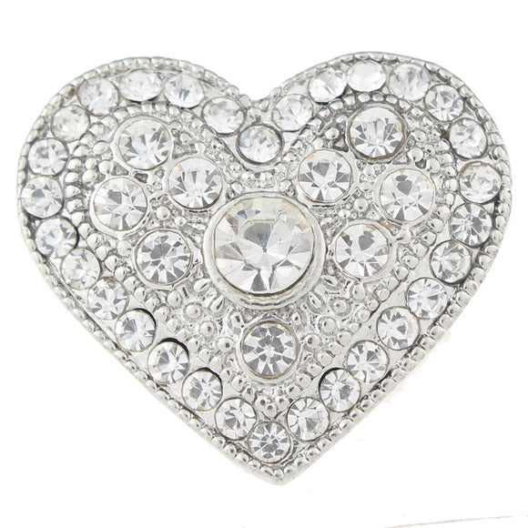 Snap - Rhinestone Heart
