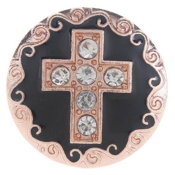 Snap -Rose Gold Cross