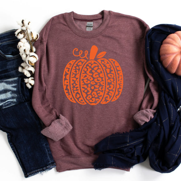 Orange Pumpkin Screen Print Shirt