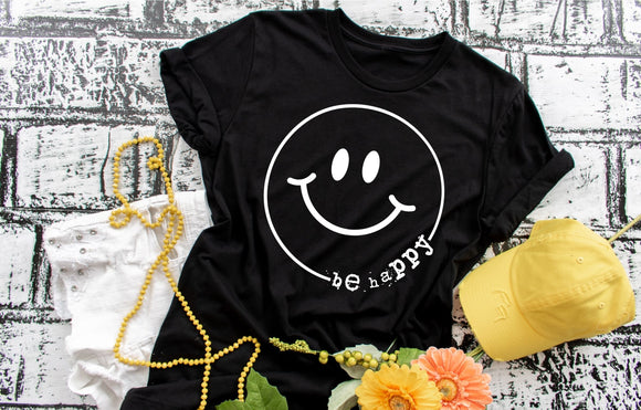 Be Happy Screen Print Shirt
