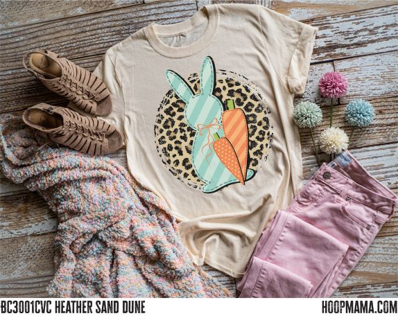 Bunny in Leopard Circle Screen Print Shirt