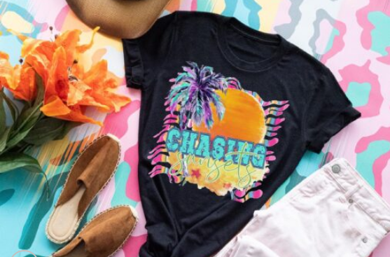 Chasing Sunsets Screen Print Shirt