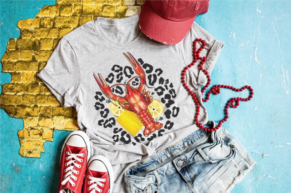 Crawfish Leopard Screen Print Shirt