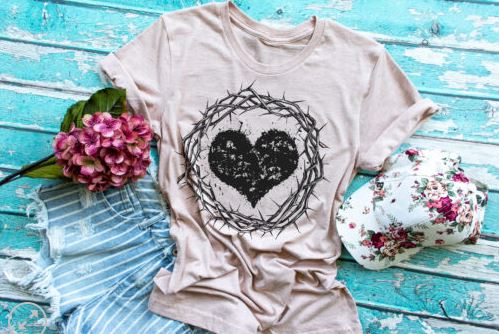 Crown of Thorns Screen Print Shirt
