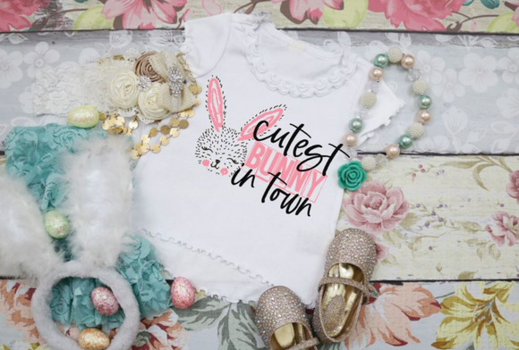 Cutest Bunny in Town Screen Print Shirt