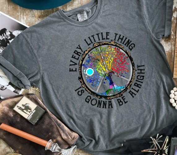 Every Little Thing Gonna Be Alright Screen Printed Shirt