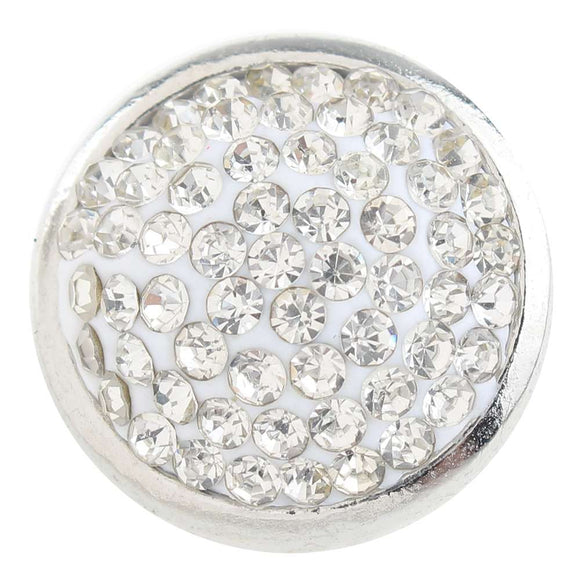 Snap - White Clay Rhinestone
