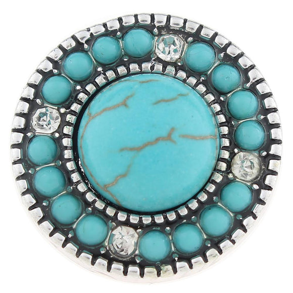 Snap - Turquoise and Rhinestone