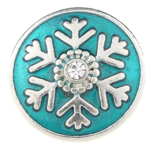Snap - Snowflake - Teal Background