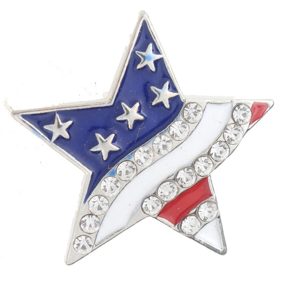 Snap - American Flag Rhinestone Star