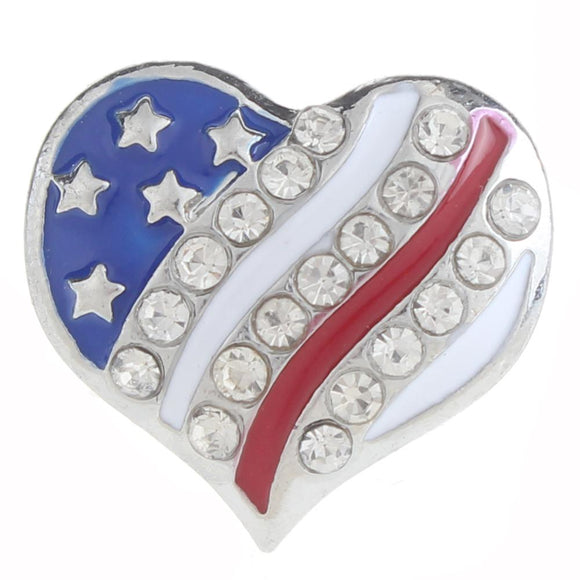 Snap - American Flag Rhinestone