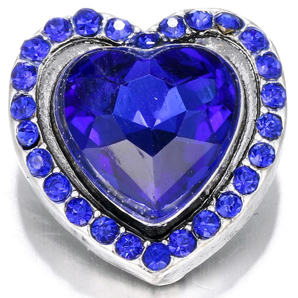 Snap - Royal Blue Gem Heart