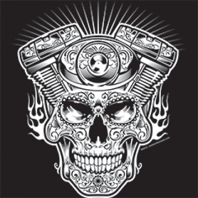 Panhead Skull Screen Printed Shirt