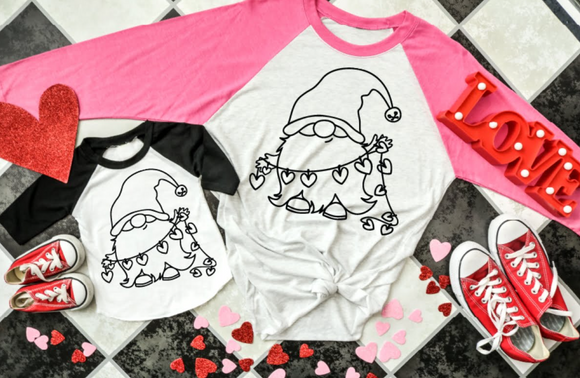 Gnome Coloring Screen Print Shirt