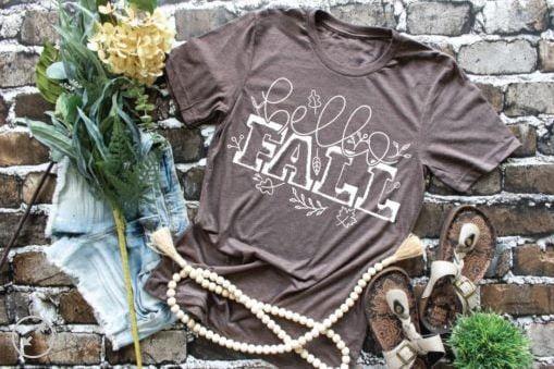 Hello Fall Screen Printed Shirt