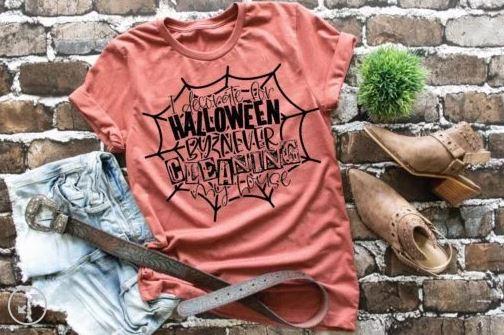 I decorate for Halloween Screen Printed Shirt