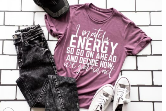 I Match Energy Screen Print Shirt