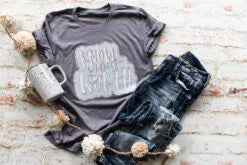 Know Your Worth Screen Print Shirt