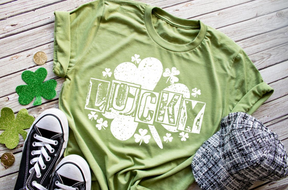 Lucky Screen Print Shirt