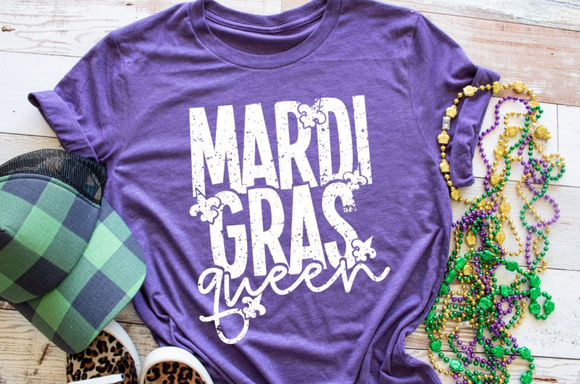 Mardi Gras Queen Screen Print Shirt
