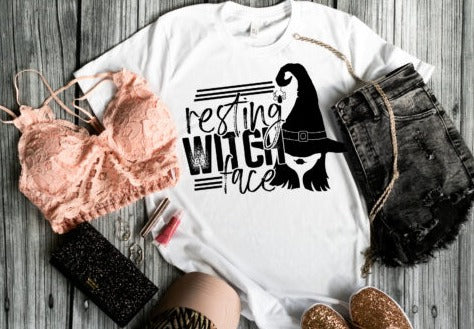 Resting Witch Face Screen Print Shirt