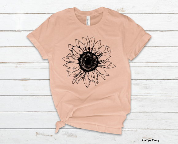 Sunflower (Black Center) Screen Printed Shirt
