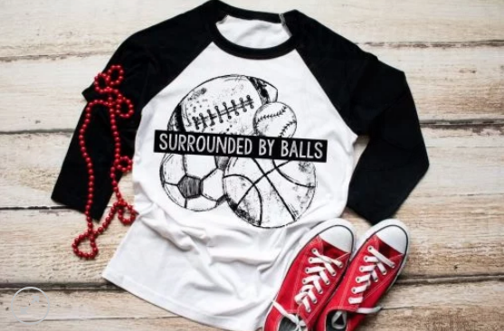Surrounded by Balls Screen Printed Shirt