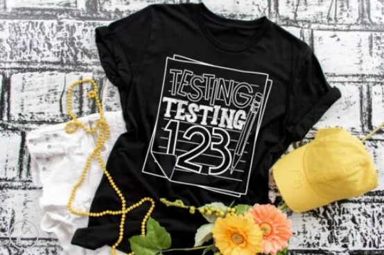 Testing Testing 123 Screen Printed Shirt