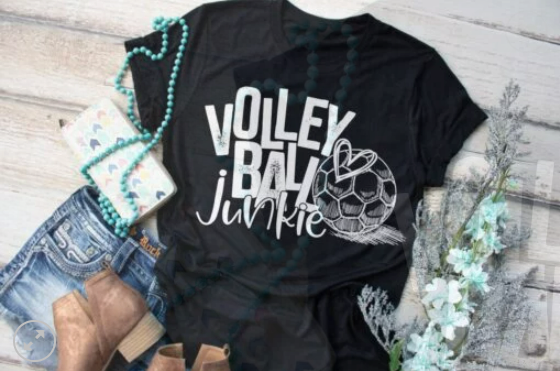 Volleyball Junkie Screen Printed Shirt