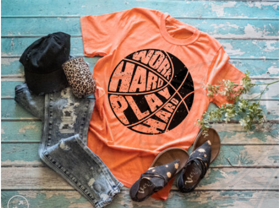 Work Hard Play Hard Screen Printed Shirt