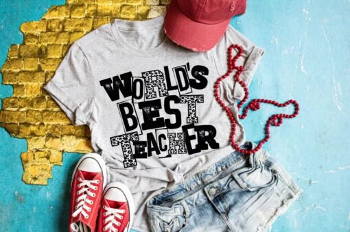 Worlds Best Teacher Screen Print Shirt