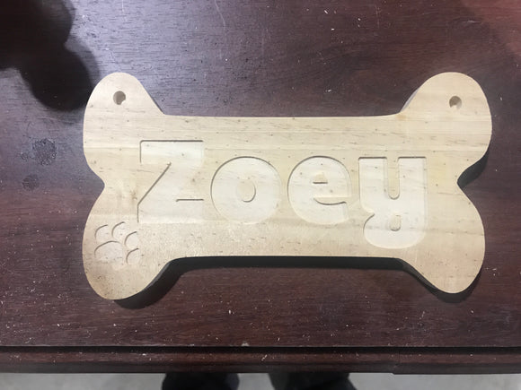 Wood Dog Bone Signs
