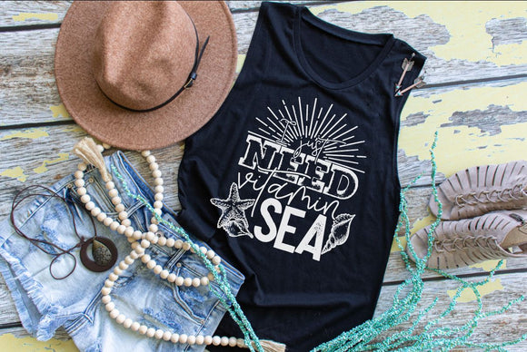 I need Vitamin Sea Screen Printed Shirt