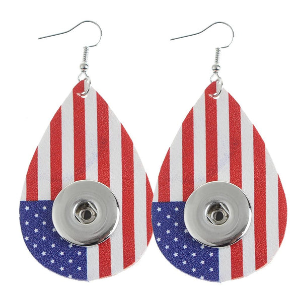 Earrings - Snap Jewelry - Flag