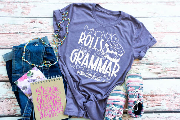 Synonym Rolls Like Grammar Screen Printed Shirt